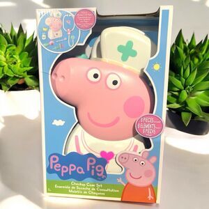 Peppa Pig Doctor Kit Checkup Case w/ Carry Handle 8pc Pretend Play Toy NEW